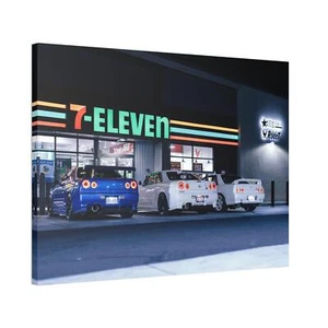 Nissan GTR R34 High Resolution Museum Quality Horizontal Canvas Print #001 - Picture 1 of 10