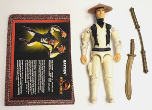 MORTAL KOMBAT VINTAGE 1994 RAIDEN LOOSE COMPLETE FILE CARD GI JOE COBRA