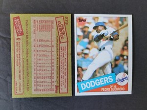 PEDRO GUERRERO CARDS Your Pick Topps Fleer Donruss Kaybee 1982 to 1991