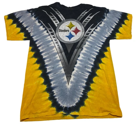 Pittsburgh Steelers Shirt LARGE Short Sleeve Tie Dye NFL B2 Cover