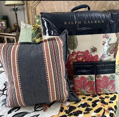 RALPH LAUREN TEAGAN FLORAL 4 piezas F/QUEEN EDREDÓN/FUNDAS/ALMOHADA DECORATIVA MULTI NUEVO EN PAQUETE Foto 1 de 4
