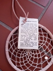 PinkFeather Dream Catcher Handmade Native American Dream Catchers Wall Hanging - Picture 1 of 5