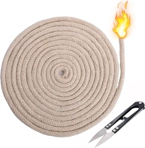 10FT Oil Lantern Wick – 6mm Cotton Wick for Kerosene & Alcohol Garden Lamps  - Afbeelding 1 van 7