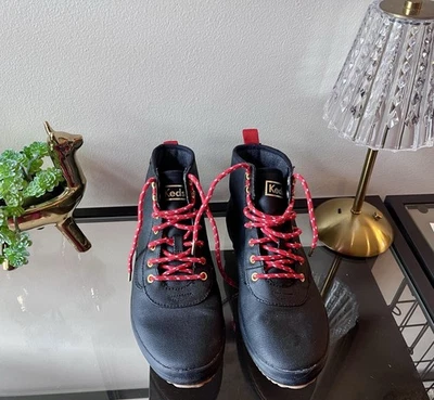 Keds Scout Boot Black Red Waterproof Sneaker Boot 9M Trailcore Gorpcore Cozy - Image 1 of 4