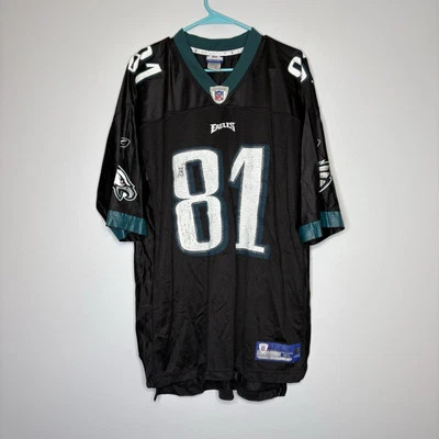Camiseta deportiva negra auténtica Reebok Philadelphia Eagles Terrell Owens #81 para hombre talla XL Foto 1 de 4