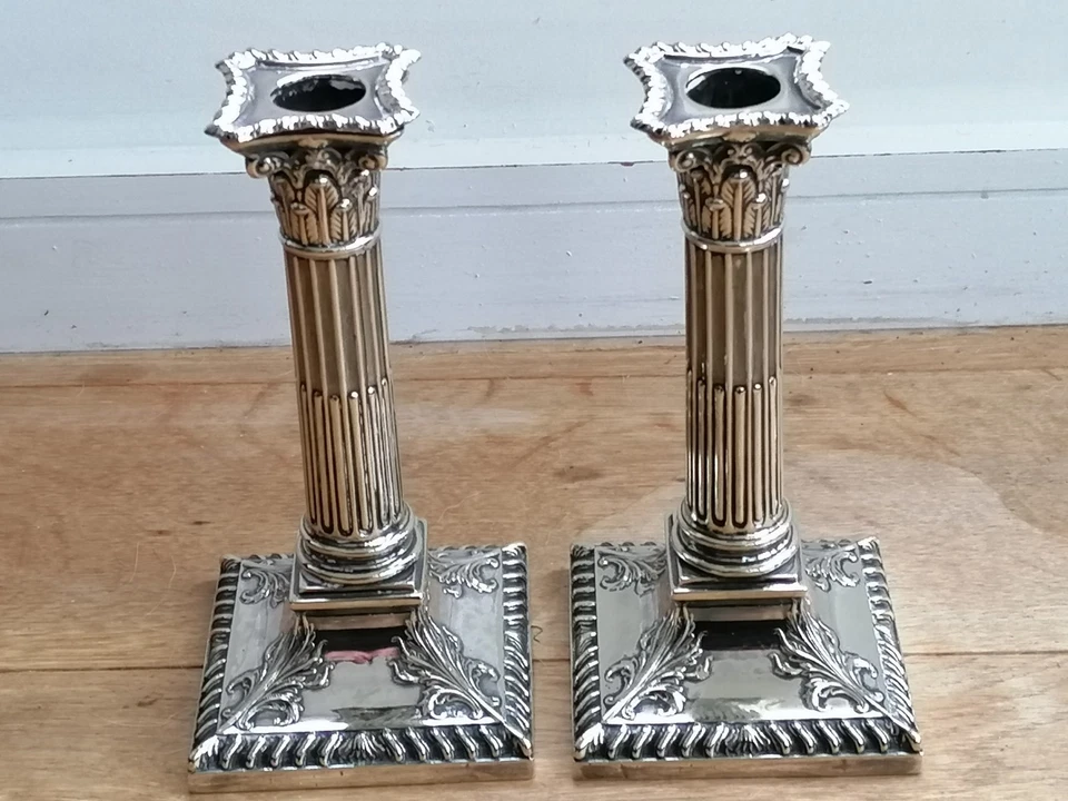 Невероятные антикварные английские серебряные подсвечники в георгианском стиле Шеффилд - Изображение 1 из 4