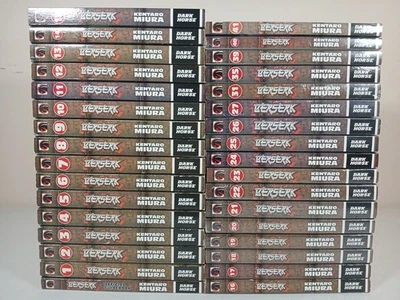 Berserk Manga Inglés Vol 1-27, 31, 35, 39-41 Algunos Sellados Auténtico Caballo Oscuro Foto 1 de 4