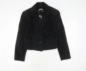 Avanti Women's Black Suede Jacket, Size 8, Lined Classic - Picture 1 of 12