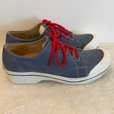 DANSKO Veda Womens 10 Eu 41 Platform Sneakers Denim Blue Canvas Comfort Nursing - Image 1 of 4
