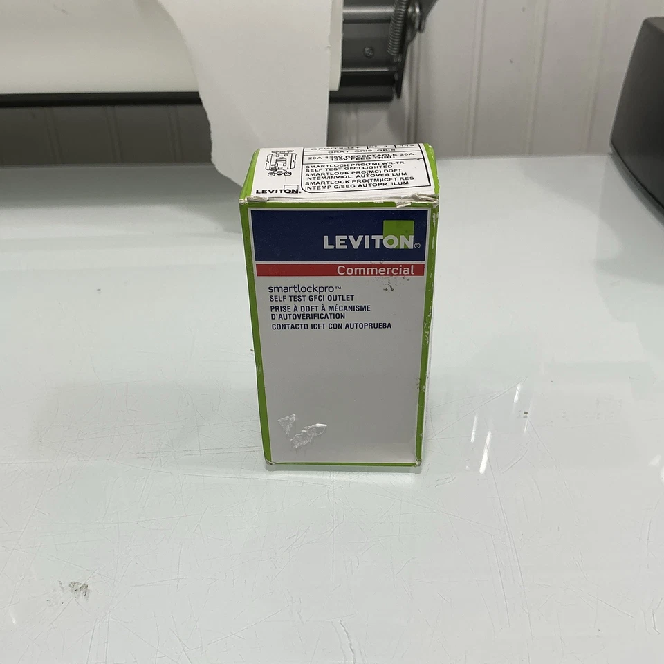 Leviton Gfwt2-gy Self-test SmartLockPro Slim GFCI Weather-resistant and Tamper-resistant Receptacle With LED Indicator 20 Amp Grey