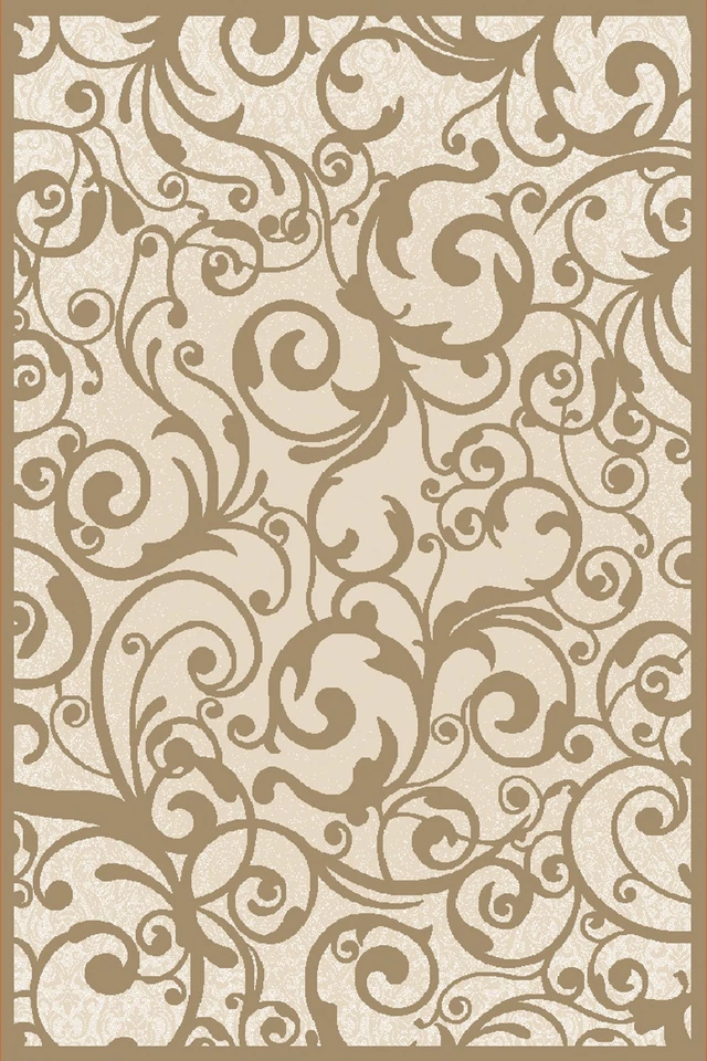 Alfombra floral 5x7 Radici marfil remolinos rizos aros 1845 - abril 5' 3" x 7' 3" Foto 1 de 1