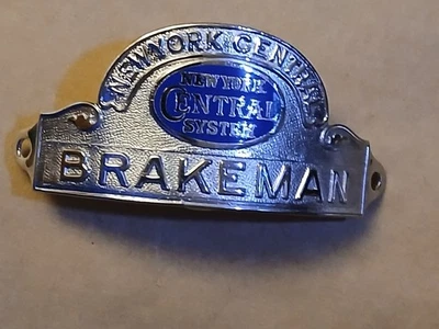 "Insignia de sombrero de 3,5"" RailRoad Brakeman RailRoad System de 1900" Foto 1 de 2
