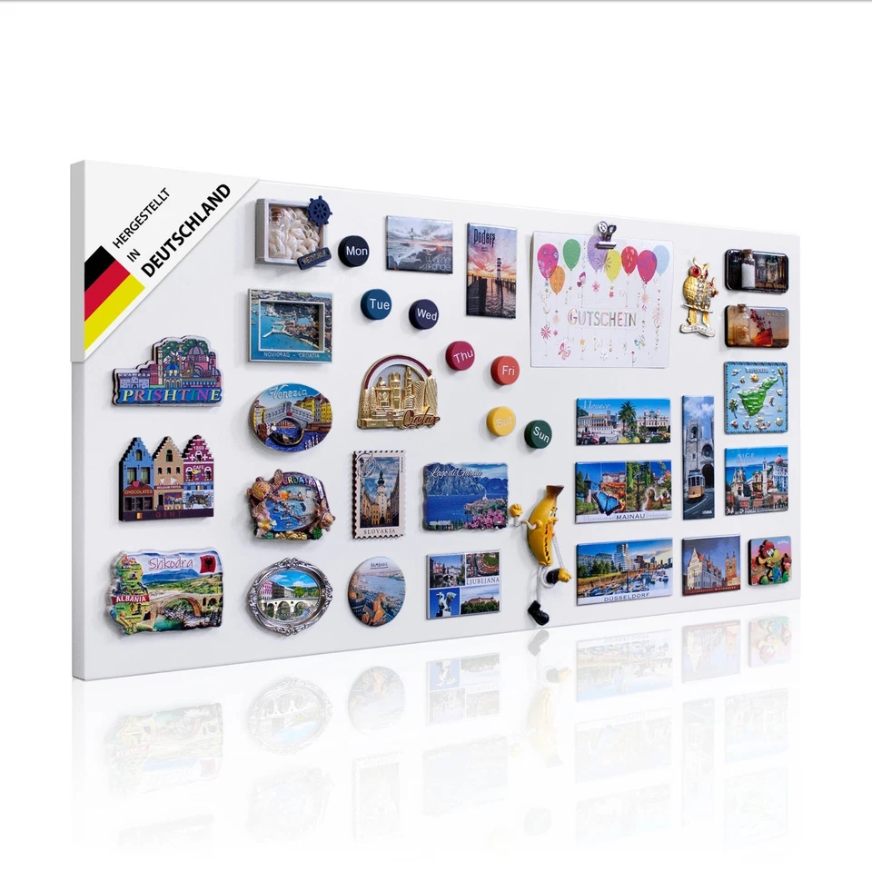 Metall Magnettafel weiß Memoboard Pinnwand magnetisch Magnetboard Magnetwand - Bild 1 von 4