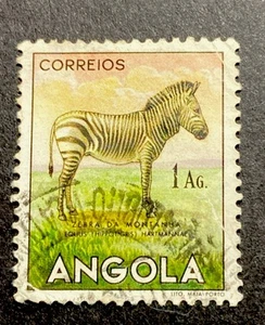 Portuguese Angola #368 Wild Mountain Zebra Stamp Africa Animal Wildlife - Picture 1 of 1