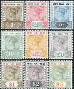 CB81-2. 1900 China Wei-Hai-Wei QV Victoria Essay Set Reproduction Stamp sv - Picture 1 of 2