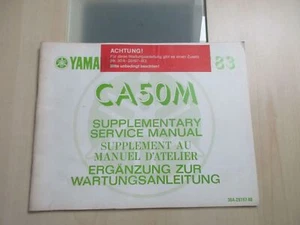 Yamaha CA 50 M Instrukcja obsługi Instrukcja konserwacji Instrukcja obsługi kier - Zdjęcie 1 z 2