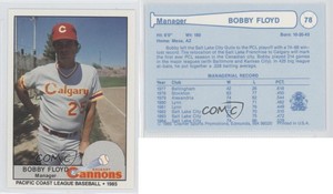 1985 Cramer Pacific Coast League Bobby Floyd #78
