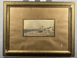 Aquarelle Ancienne Paysage Orientaliste XIXe Maroc Algérie ? Signée - Foto 1 di 9