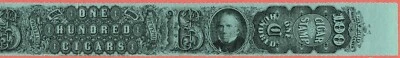 [st7077] USA 1878 ONE HUNDRED CIGARS Intern.Revenue Tax Paid Henry Clay #TC123C - Image 1 of 4