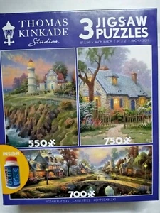 Thomas Kinkade Studios - set di 3 puzzle #3571-7 - Foto 1 di 6
