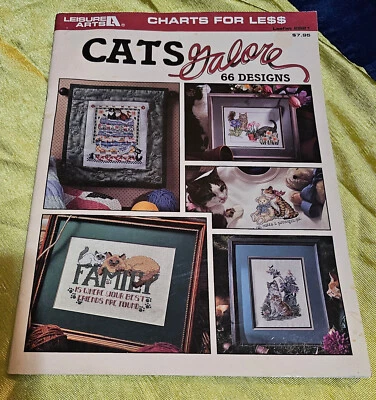 Leisure Arts Cross Stitch Leaflet 2821 Cats Galore 66 Designs - Image 1 of 2