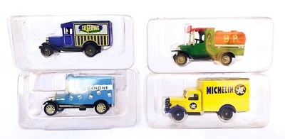 CORGI HISTORIC CARS - 4 CORGI DELIVERY CARS - DANONE, MICHELIN, BP, CH GERVAIS - Image 1 of 4