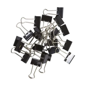 10 Pack J.Burrows 19mm Foldback Black Paper Holder Clips Quality Small Strong - Picture 1 of 1