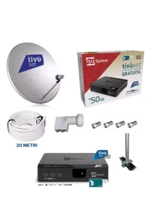 KIT- DECODER  HD FULL + TESSERA TIVUSAT + PARABOLA 45CM + LNB + SUPPORTO + CAVO  - Imagen 1 de 1