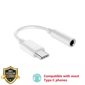 For iPhone 16 Po Max/15 Pro Max/Plus USB C to 3.5mm Aux Headphones Adapter Cable - Picture 1 of 14
