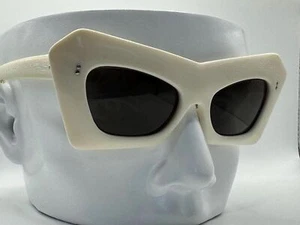 Antique Eyeglasses NON RX | NOS | Cat Eye Mask Style | White Frame | Wearable - Picture 1 of 8
