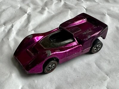 Mattel 1968 Hot Wheels Redline McLaren M6A Magenta metálico circulado Foto 1 de 4
