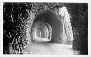 Postal RPPC Mitchell's Point Tunnel Oregon Columbia River Highway sin usar - Imagen 1 de 2