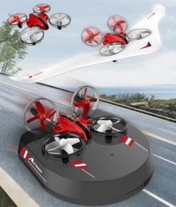 3in1 2.4G 4CH RC Vehículo Avión Volar Drone Land Driving Boat Quadcopter Glider - Imagen 1 de 13