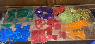 Lot 97 XMAG Tiles 3-D Magnetic Building Tiles (like Picasso) Car Extras Toddler - Image 1 of 4