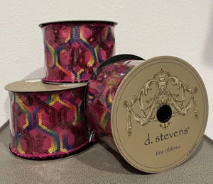 D. Stevens Sheer Sequined Ribbon Multicolor, 4"W x 10 Yards $155 NEW - Picture 1 of 8