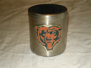 Chicago Bears Stainless Steel Metal Koozie - Picture 1 of 2