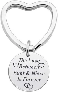 NIP Aunt Niece Gifts The Love Between Aunt and Niece is Forever Keychain / Ring - Picture 1 of 2