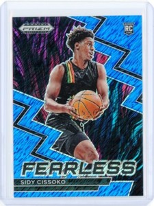 2023-24 Panini Prizm Draft FOTL Fearless SIDY CISSOKO RC Blue Shimmer 18/19