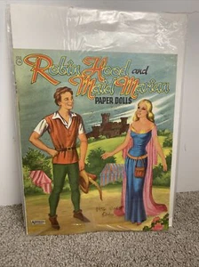 Muñecas de papel Robin Hood and Maid Marian 1956 ¡sin cortar como nuevas! - Imagen 1 de 7