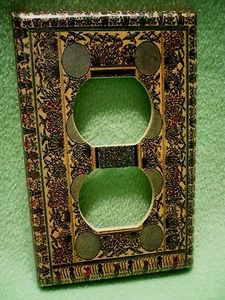 Vintage colorful BIRDS FLOWERS and designs wrapped paper outlet cover. - Picture 1 of 2