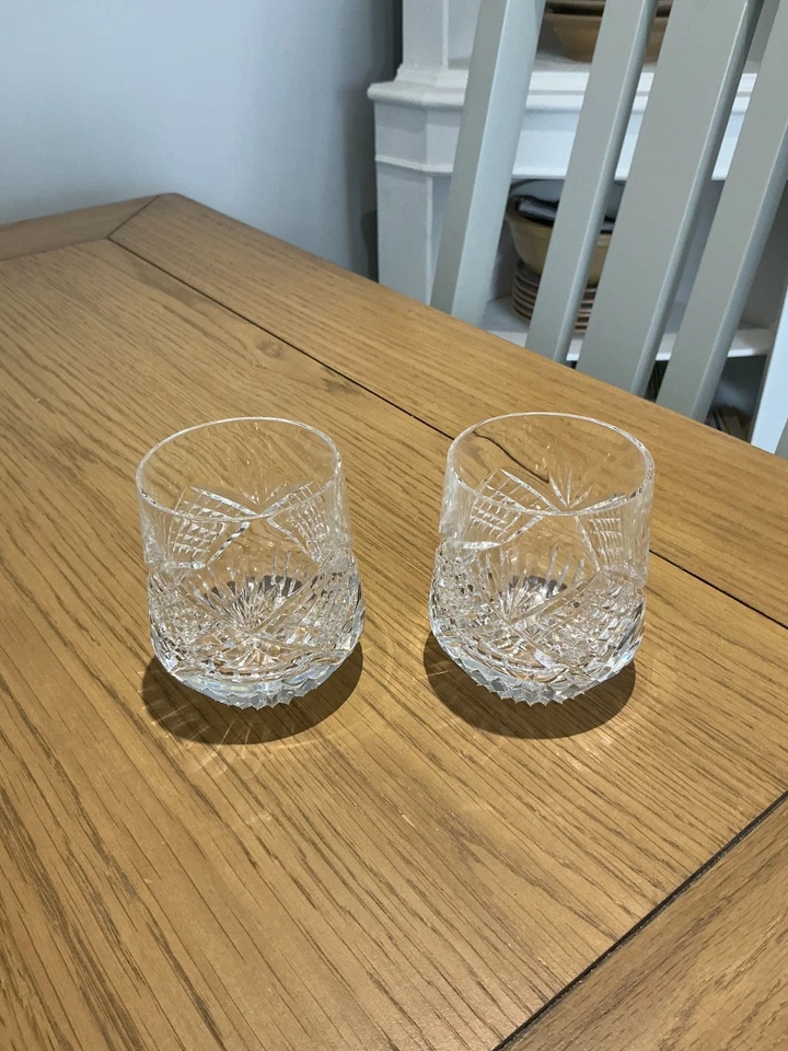 Two Tyrone Crystal Whiskey Tumblers in Slieve Donard Pattern - Image 1 of 4