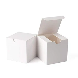 GEFTOL kleine weiße Geschenkbox - 100er Pack 3x3x3 Zoll faltbare Papierbox für Br... - Bild 1 von 7