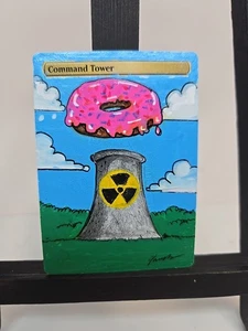 Kommandoturm Altered Art - Cartoon Donut über Atomturm - Unikat - Bild 1 von 3