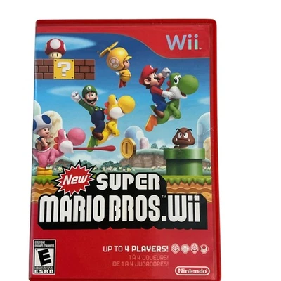 New Super Mario Bros Wii (Nintendo Wii) up to 4 Players Everyone Content Rated - Image 1 of 4