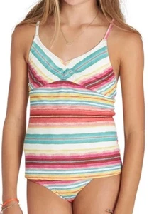 Billabong L108957 Girls Yellow Surfin' Billa Two-Piece Tankini Swimsuit Size 8 - Picture 1 of 2