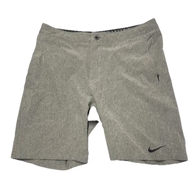 Nike Swim 34” Merge Hybrid DRI-Fit Swim Trunks Shorts 9” Gray NESSC516 - Image 1 of 4