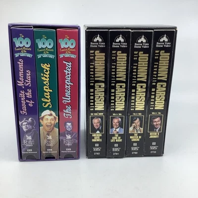 The Johnny Carson Collection (VHS 4 tapes) + 100 Funniest Moments Box Set 3 VHS’ - Image 1 of 4