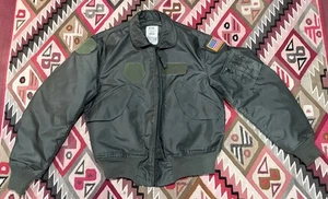 US Military Jacket Flyers Mens Summer Type CWU-36/P Aramid Green LARGE (42-44) - Picture 1 of 7
