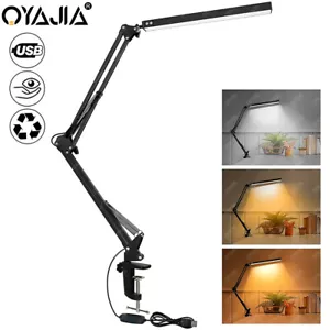 LED Desk Lamp with Clamp Eye-caring Dimmable Desk Light with 10 Brightness Povds - Picture 1 of 14