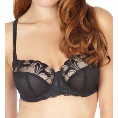 Sujetador Panache 36L Dahlia Negro Balconnet Con Aros Estilo 7291 Nuevo sin Etiquetas Foto 1 de 2